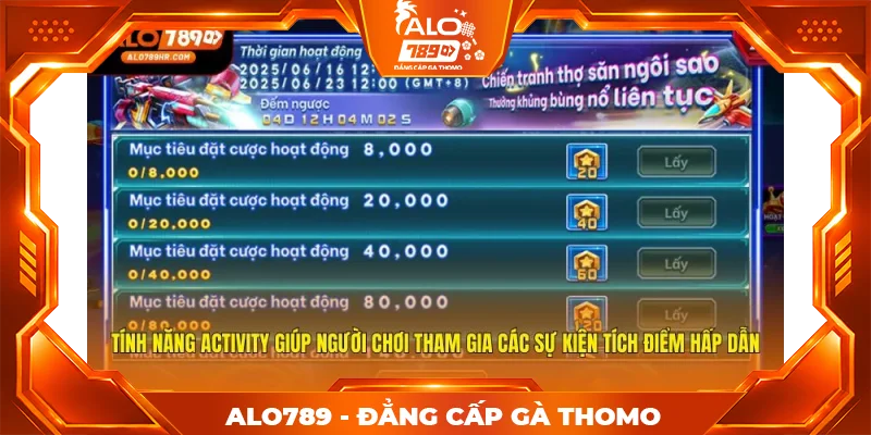 Tính năng Activity giúp người chơi tham gia các sự kiện tích điểm hấp dẫn Tính năng Activity giúp người chơi tham gia các sự kiện tích điểm hấp dẫn